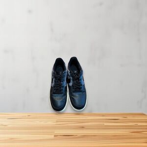 Nike Sneakers Men Size 9.5 Anthracite Black Snakeskin Air Force 1 07 LV8 Low Top